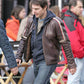 War of the Worlds Tom Cruise Leather Jacket — collar detail | Majestic Leather UK