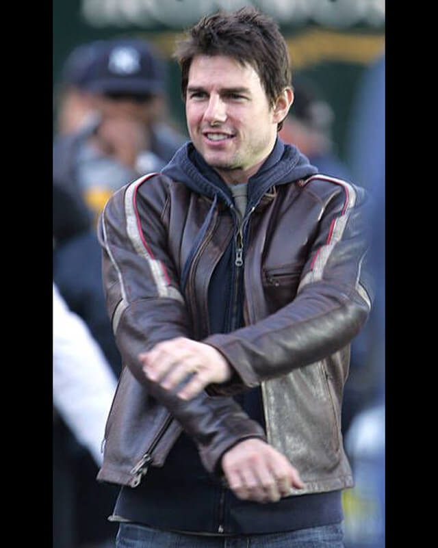 War of the Worlds Tom Cruise Leather Jacket — interior lining | Majestic Leather UK