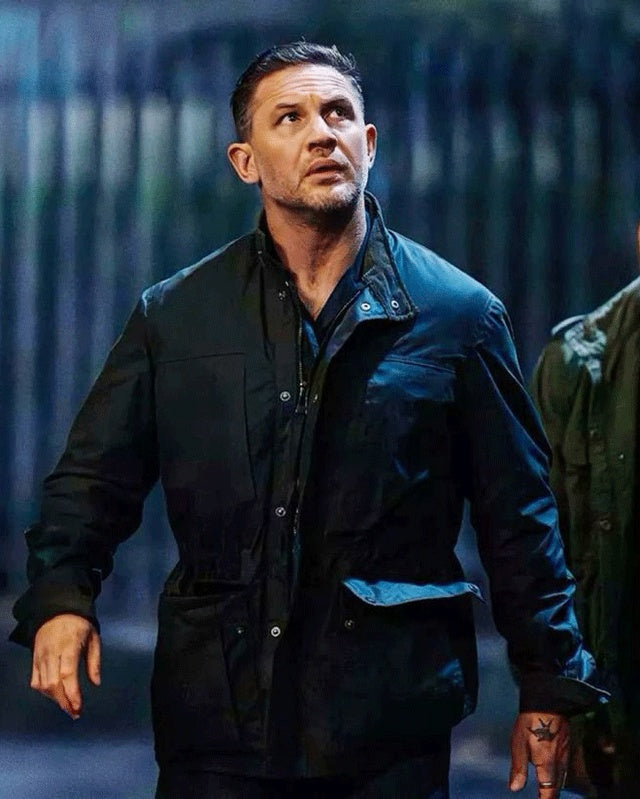 MobLand Tom Hardy Black Jacket | Majestic Leather — back view | Majestic Leather UK