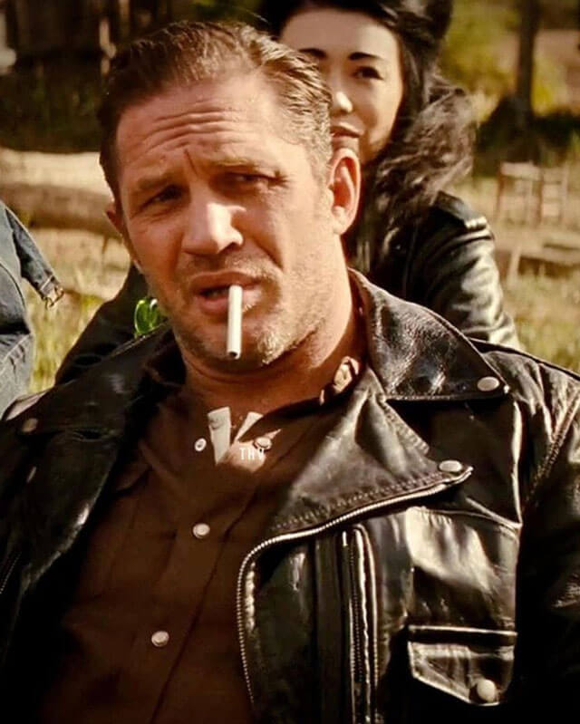 Tom Hardy The Bikeriders Leather jacket | Majestic Leather — side profile | Majestic Leather UK