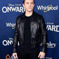 Tom Holland Black Leather Bomber Jacket — collar detail | Majestic Leather UK