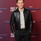 Tom Holland Black Leather Jacket — side profile | Majestic Leather UK