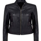 Woman Real Leather Classic Jacket Soft Lambskin | Majestic Leather — front view | Majestic Leather UK