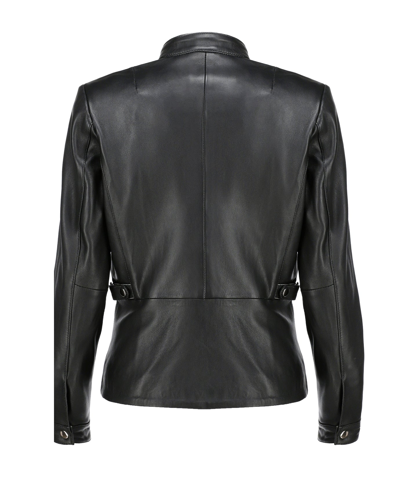 Woman Real Leather Classic Jacket Soft Lambskin | Majestic Leather — side profile | Majestic Leather UK