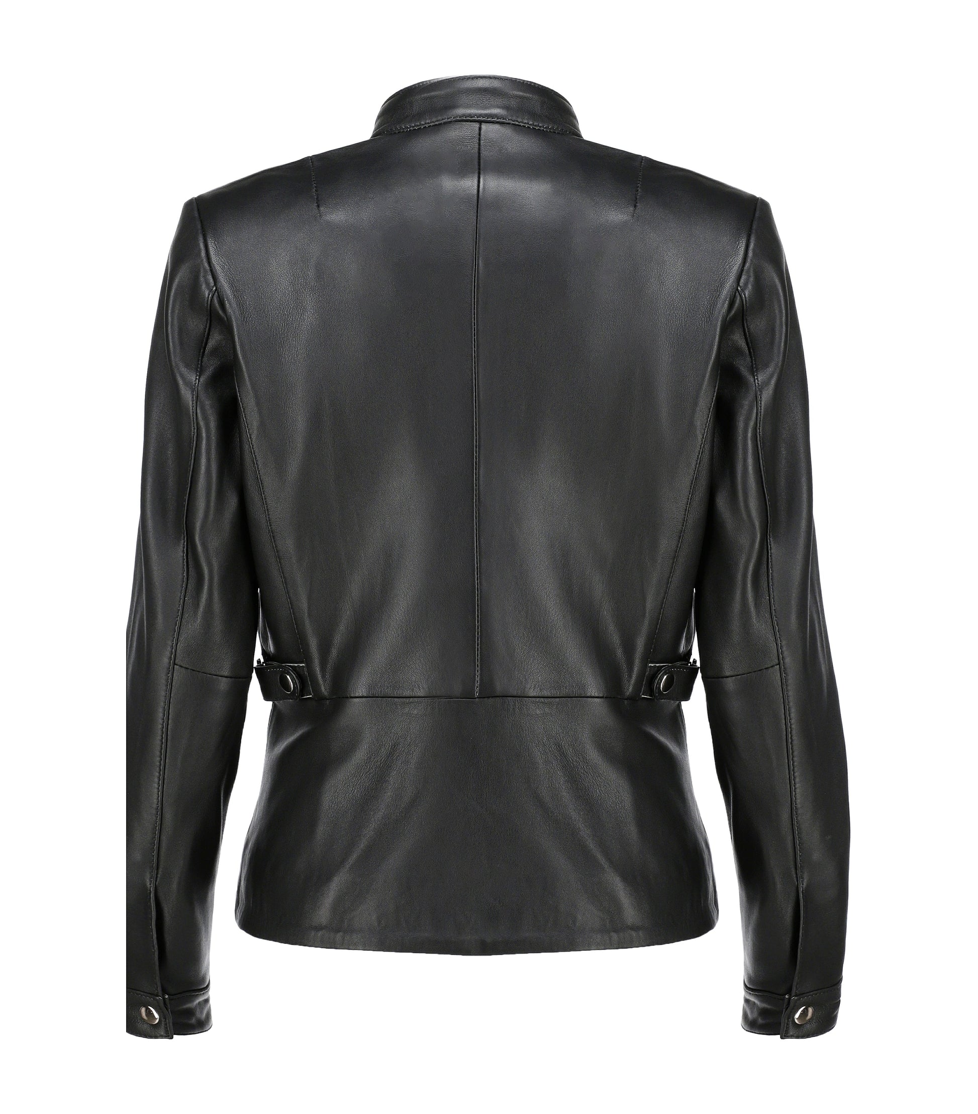 Woman Real Leather Classic Jacket Soft Lambskin | Majestic Leather — side profile | Majestic Leather UK