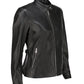 Woman Real Leather Classic Jacket Soft Lambskin | Majestic Leather — collar detail | Majestic Leather UK