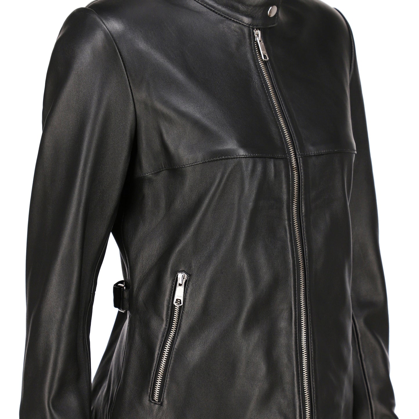 Woman Real Leather Classic Jacket Soft Lambskin | Majestic Leather — interior lining | Majestic Leather UK