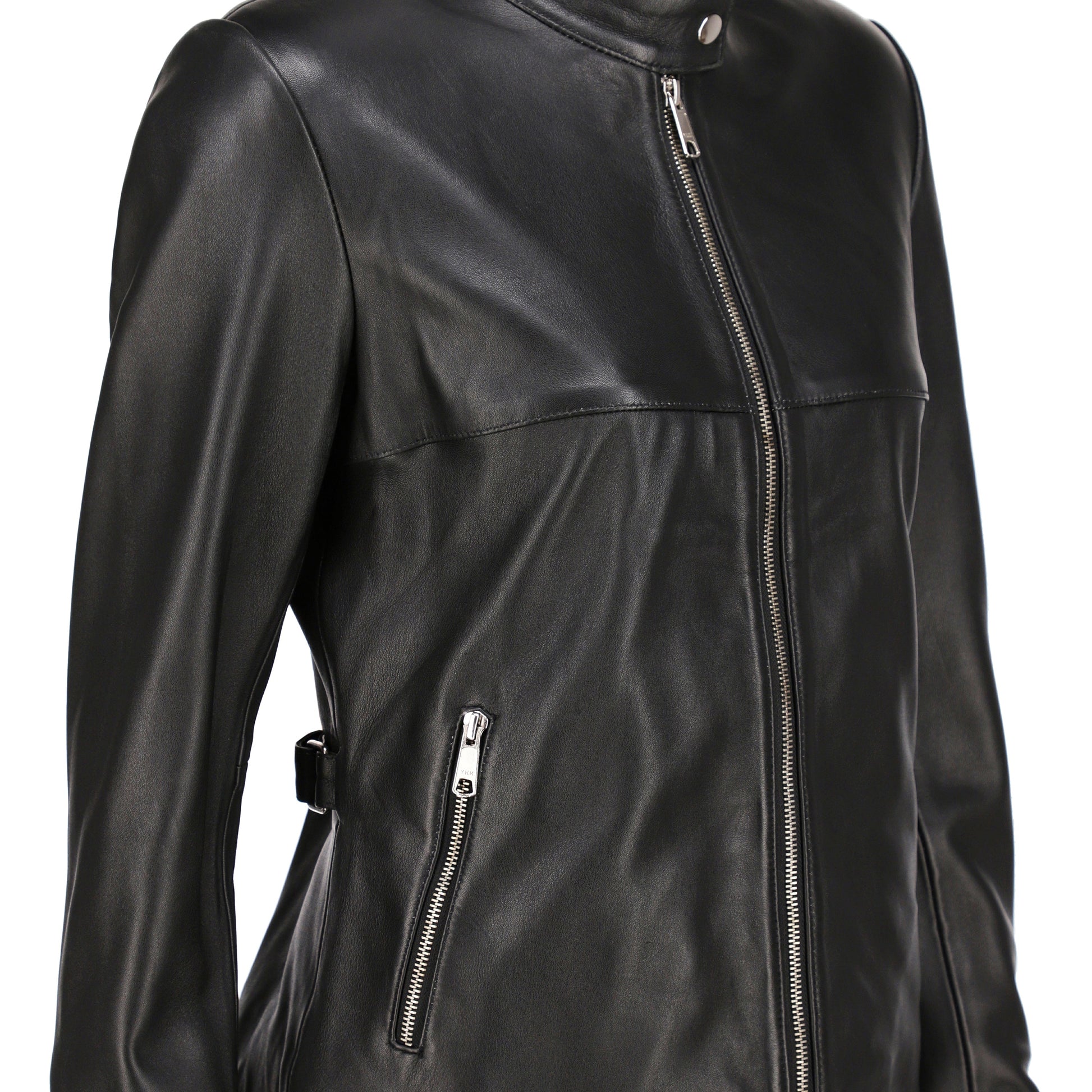 Woman Real Leather Classic Jacket Soft Lambskin | Majestic Leather — interior lining | Majestic Leather UK