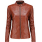 Woman Real Leather Classic Jacket Soft Lambskin | Majestic Leather — sleeve detail | Majestic Leather UK