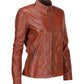 Woman Real Leather Classic Jacket Soft Lambskin | Majestic Leather — product detail | Majestic Leather UK