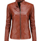 Woman Real Leather Classic Jacket Soft Lambskin | Majestic Leather — product detail | Majestic Leather UK