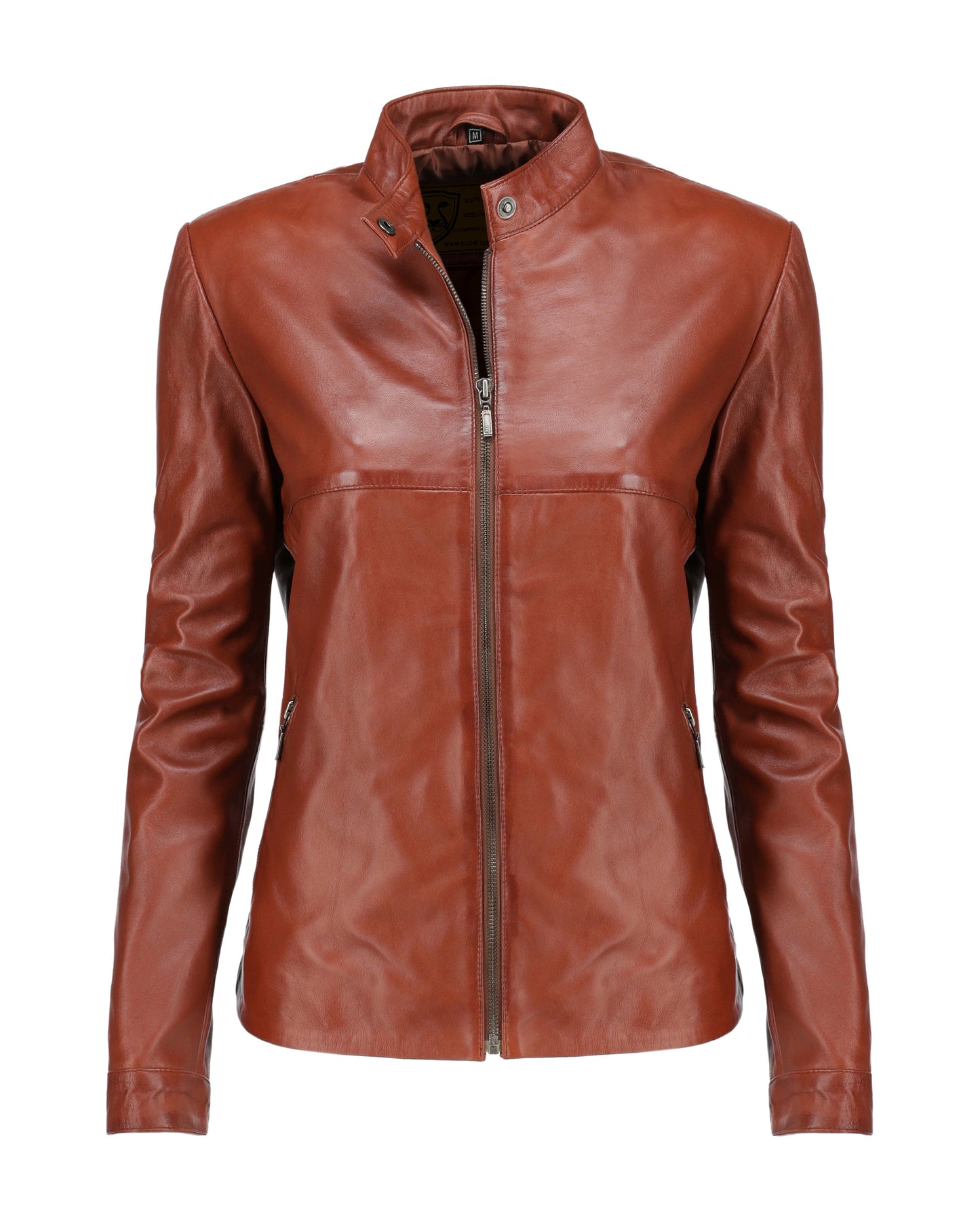 Woman Real Leather Classic Jacket Soft Lambskin | Majestic Leather — product detail | Majestic Leather UK