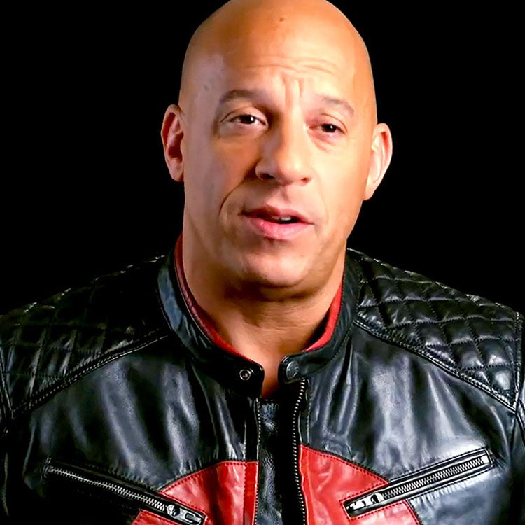 Vin Diesel Bloodshot Leather Jacket | Majestic Leather — back view | Majestic Leather UK