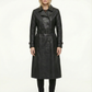 Woman Real Leather Trench Coat Soft Lambskin Style - 625 | Majestic Leather — front view | Majestic Leather UK