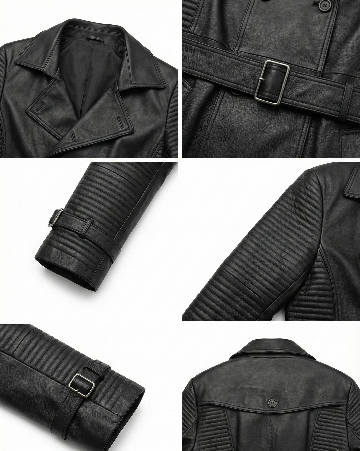 Woman Real Leather Trench Coat Soft Lambskin Style - 625 | Majestic Leather — side profile | Majestic Leather UK