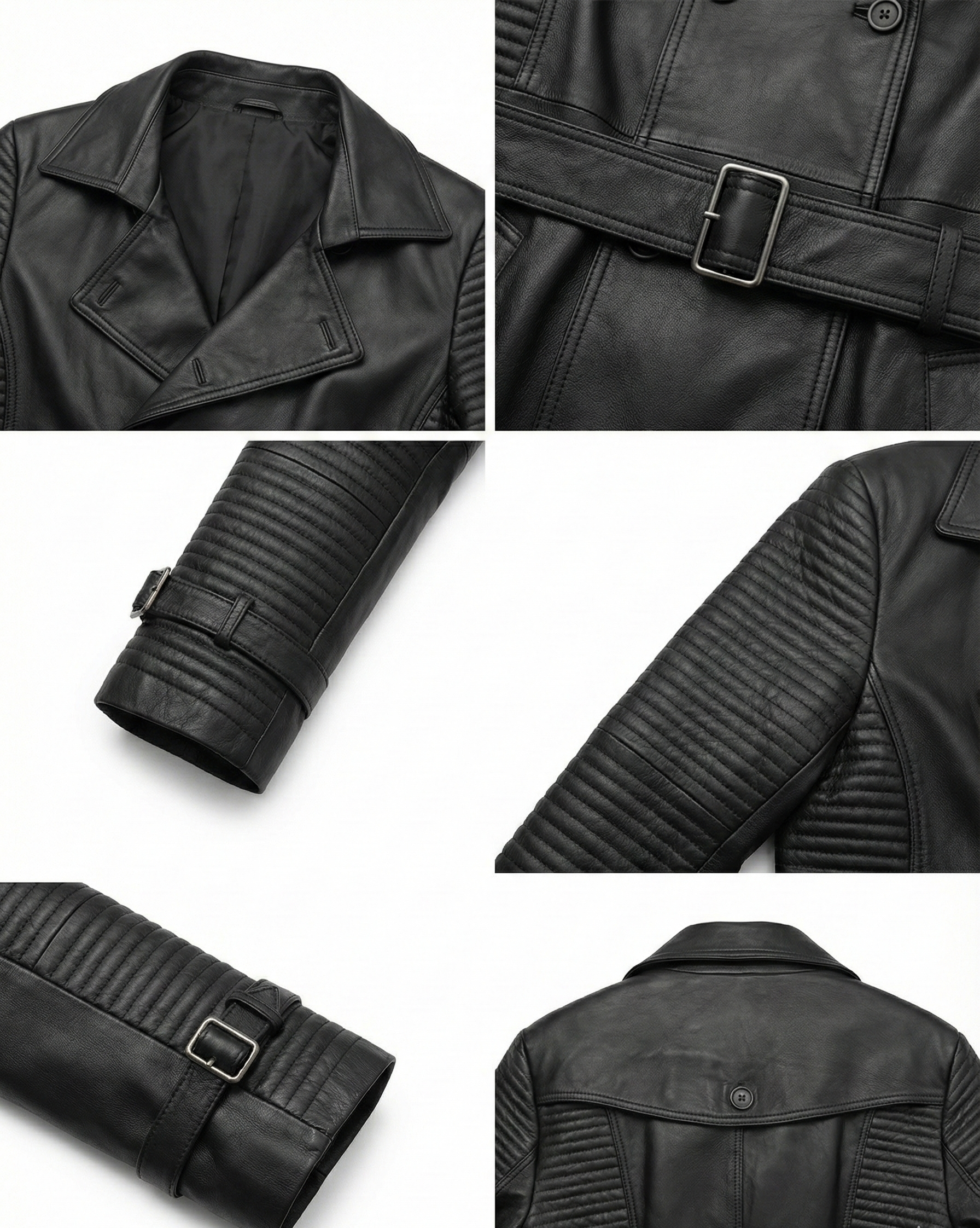 Woman Real Leather Trench Coat Soft Lambskin Style - 625 | Majestic Leather — side profile | Majestic Leather UK