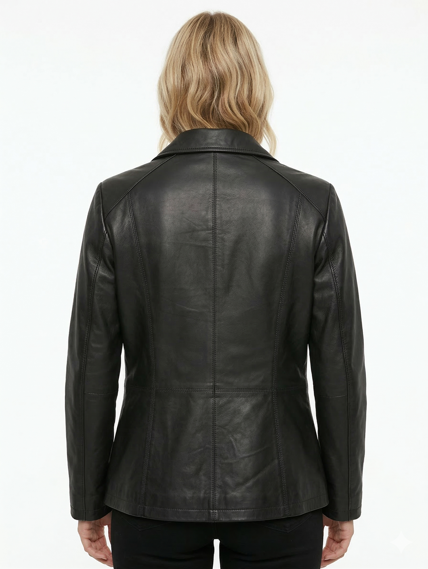Woman Real Leather Classic Biker Jacket Soft Lambskin Style - 1187 — side profile | Majestic Leather UK