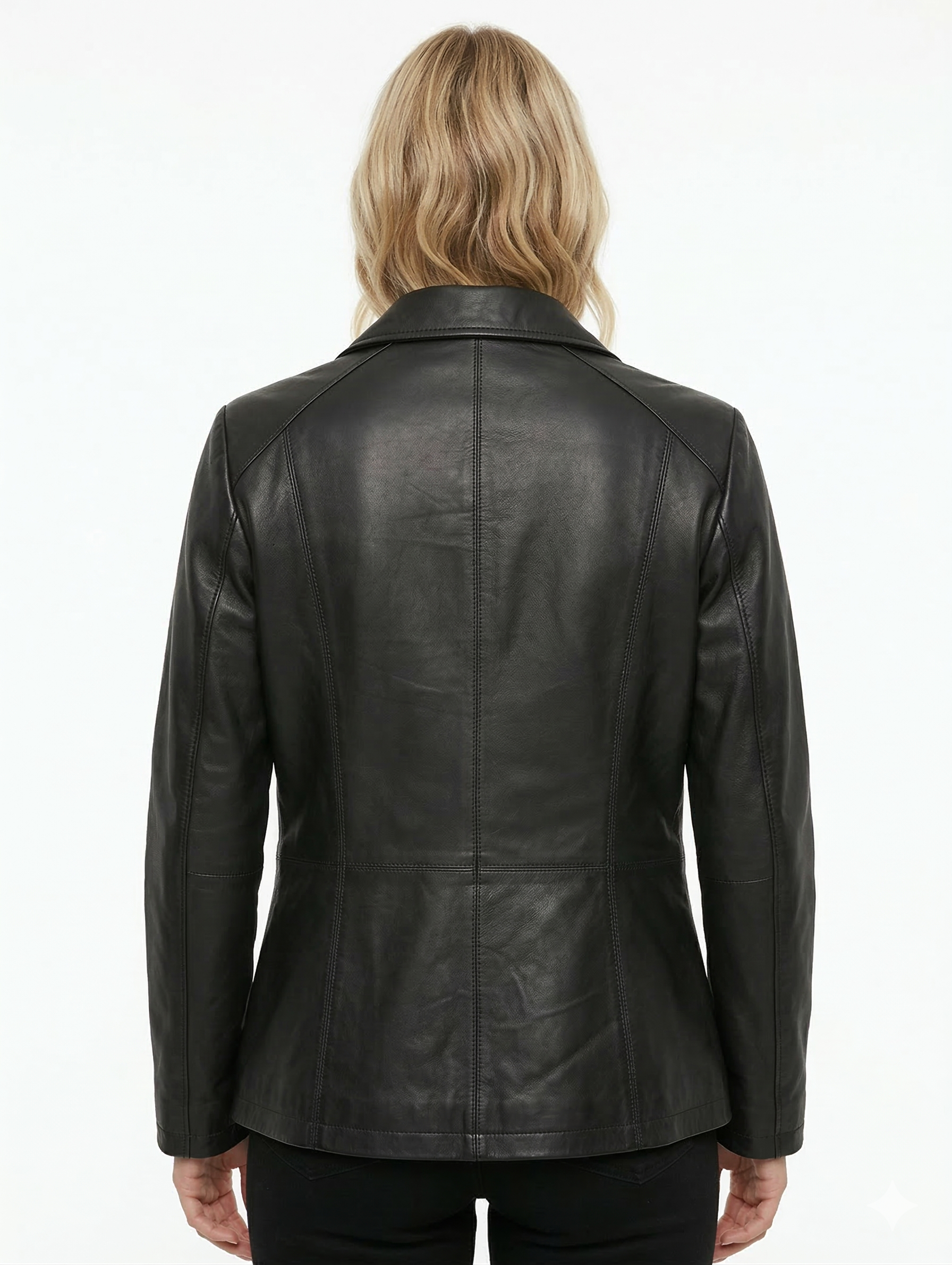 Woman Real Leather Classic Biker Jacket Soft Lambskin Style - 1187 — side profile | Majestic Leather UK