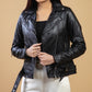Woman Real Leather Classic Biker Leather Jacket Soft Lambskin | Majestic Leather — side profile | Majestic Leather UK