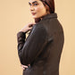 Woman Real Brown Snuff Lambskin Leather Jacket | Majestic Leather — product detail | Majestic Leather UK