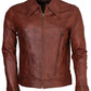 Wolverine Logan Brown Leather Jacket | Majestic Leather — sleeve detail | Majestic Leather UK