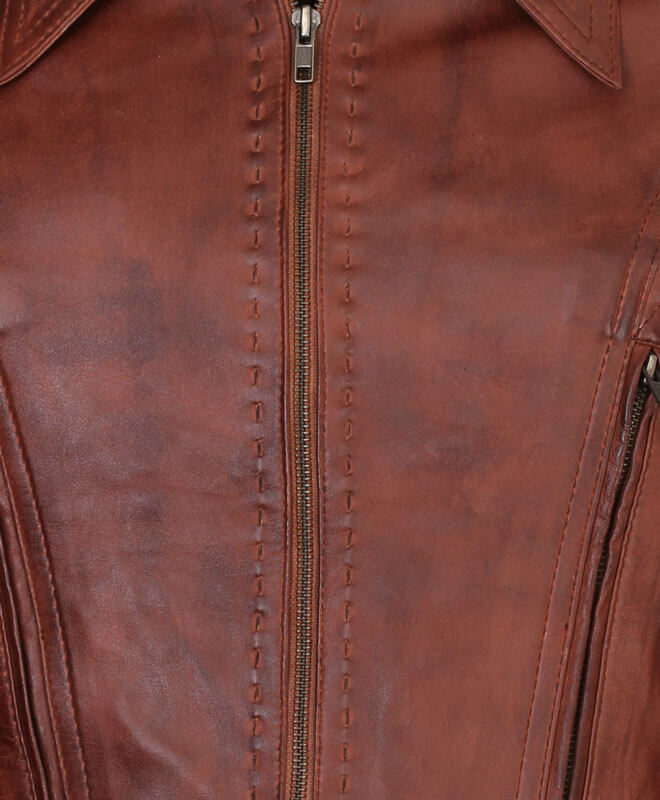 Wolverine Logan Brown Leather Jacket | Majestic Leather — product detail | Majestic Leather UK