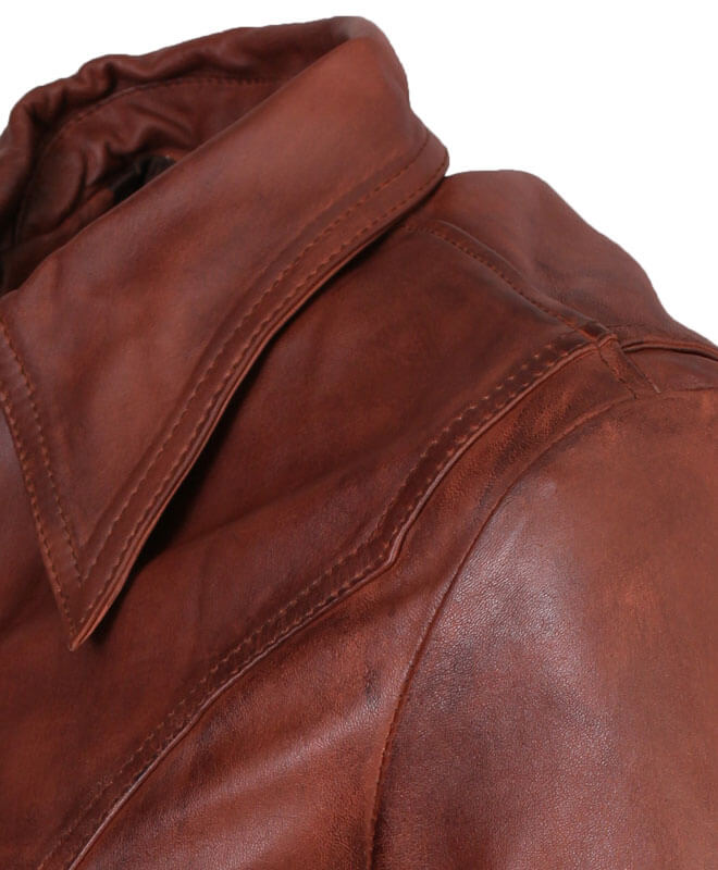 Wolverine Logan Brown Leather Jacket | Majestic Leather — product detail | Majestic Leather UK