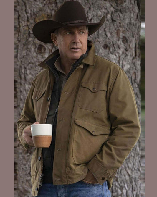 Yellowstone John Dutton Western Jacket | Majestic Leather — front view | Majestic Leather UK