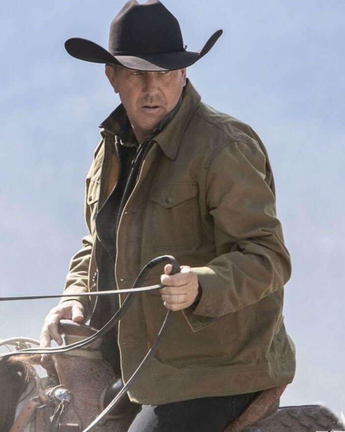 Yellowstone John Dutton Western Jacket | Majestic Leather — side profile | Majestic Leather UK