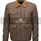 Yellowstone John Dutton Brown Jacket | Majestic Leather — side profile | Majestic Leather UK