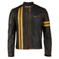Men's Cafe Racer Distressed Black Leather Jacket | Majestic Leather — front view | Majestic Leather UK