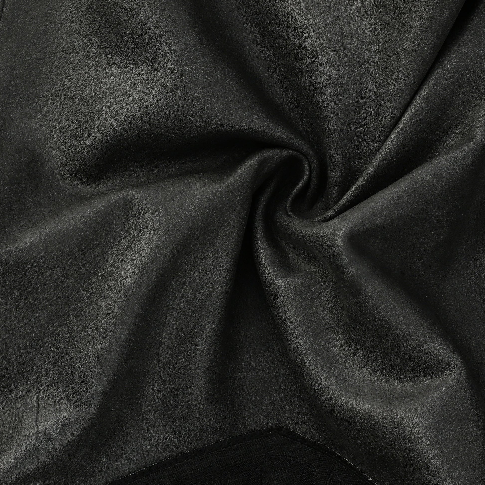 Mens Distress Black Biker Real Leather Jacket | Majestic Leather — collar detail | Majestic Leather UK