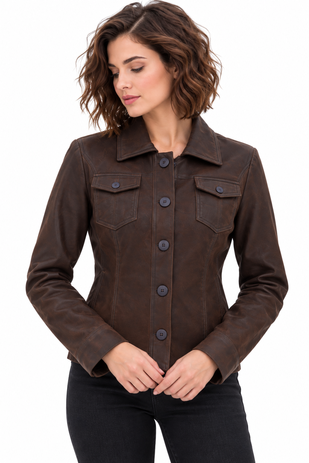 Women's New Real Black Soft Nubuck Suede Classic Jacket | Majestic Leather Majestic Leather
