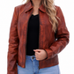 Women's New Jennifer Lopez Real Lambskin Rust | Majestic Leather Majestic Leather