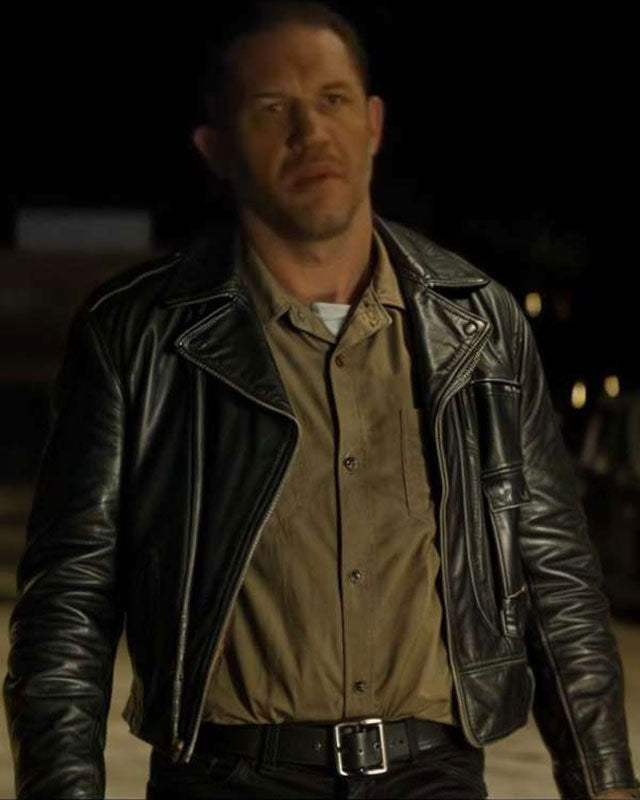 Tom Hardy The Bikeriders Leather jacket | Majestic Leather — back view | Majestic Leather UK