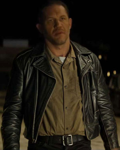 Tom Hardy The Bikeriders Leather jacket | Majestic Leather — back view | Majestic Leather UK
