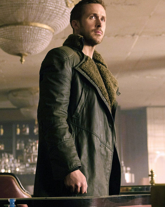 Blade Runner 2049 Ryan Gosling Coat | Majestic Leather — front view | Majestic Leather UK