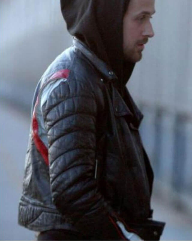 Women Biker - Blue Valentine Ryan Gosling Cropped Jacket — side profile | Majestic Leather UK