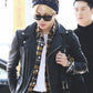 Women Biker - Jimin Airport Fashion Black Biker Leather Jacket — side profile | Majestic Leather UK