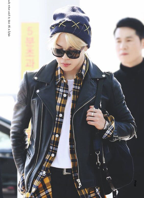Women Biker - Jimin Airport Fashion Black Biker Leather Jacket — side profile | Majestic Leather UK