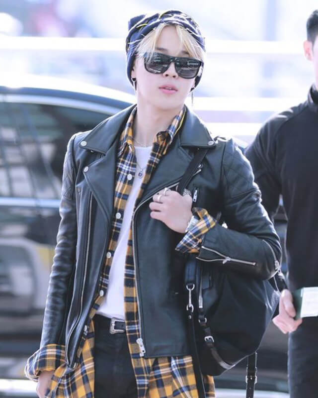 Women Biker - Jimin Airport Fashion Black Biker Leather Jacket — front view | Majestic Leather UK