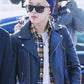 Women Biker - Jimin Airport Fashion Black Biker Leather Jacket — collar detail | Majestic Leather UK