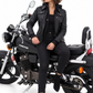 Women's New Real Leather Hooded Biker Jacket | Majestic Leather Majestic Leather