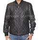 Men's Black Diamond Quilted Genuine Leather Bomber Jacket | Majestic Leather Majestic Leather