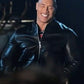 The Rock Dwayne Johnson Black Bomber Jacket – Premium Genuine Leather — side profile | Majestic Leather UK