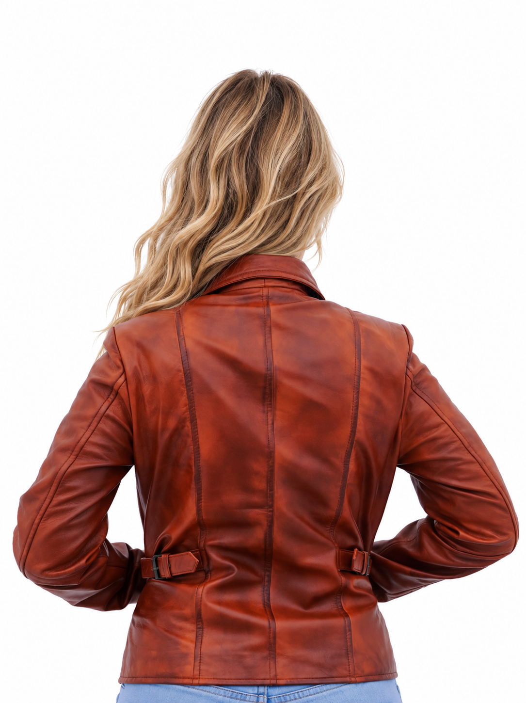 Women's New Jennifer Lopez Real Lambskin Rust | Majestic Leather Majestic Leather