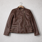 Women Biker - Resident Evil Requiem Grace Ashcroft Brown Leather Jacket — back view | Majestic Leather UK
