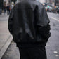 New Mens 90s Oversized Black Leather Jacket Vintage Handmade Genuine Leather Bomber Jacket Casual Baggy Style Retro Streetwear Majestic Leather