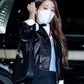 Women Biker - Jang Wonyoung Black Cropped Leather Jacket — back view | Majestic Leather UK