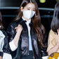 Women Biker - Jang Wonyoung Black Cropped Leather Jacket — side profile | Majestic Leather UK